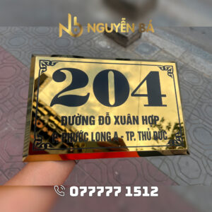 Bảng số nhà inox