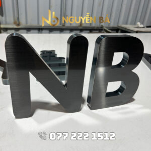 Gia công chữ inox đen đẹp sang trọng