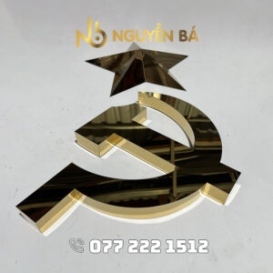 Ngôi sao bua liềm inox biểu tượng Việt Nam